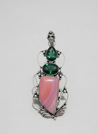 Emerald Siren’s Heart Sterling Silver Pendant
