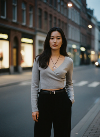 The Elevated Corduroy Wide-Leg Trouser with Belt