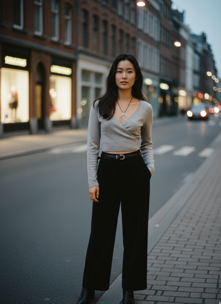 The Elevated Corduroy Wide-Leg Trouser with Belt