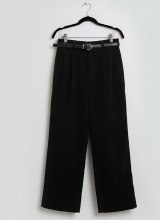 The Elevated Corduroy Wide-Leg Trouser with Belt