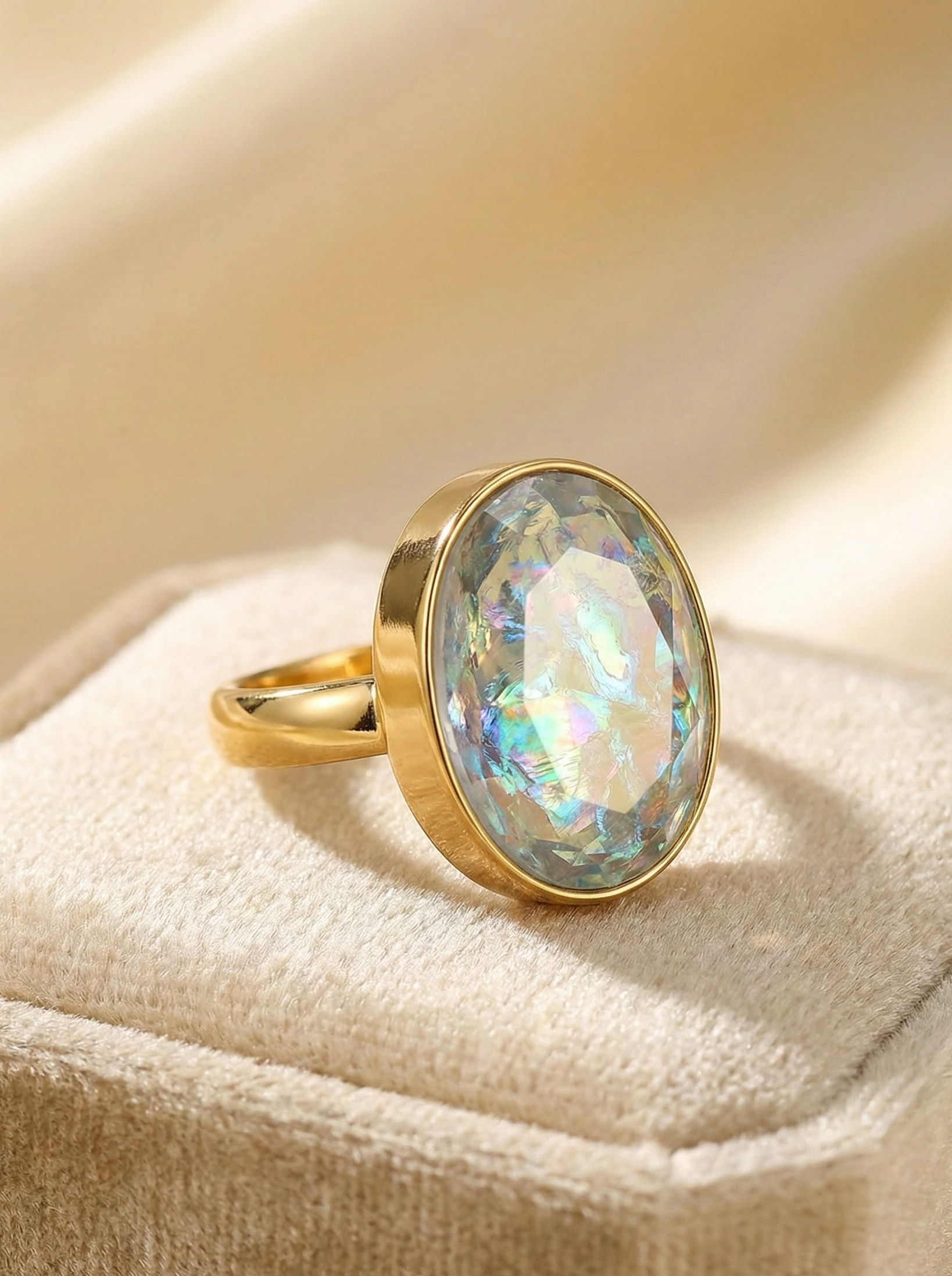 The Opaline Prism Ring