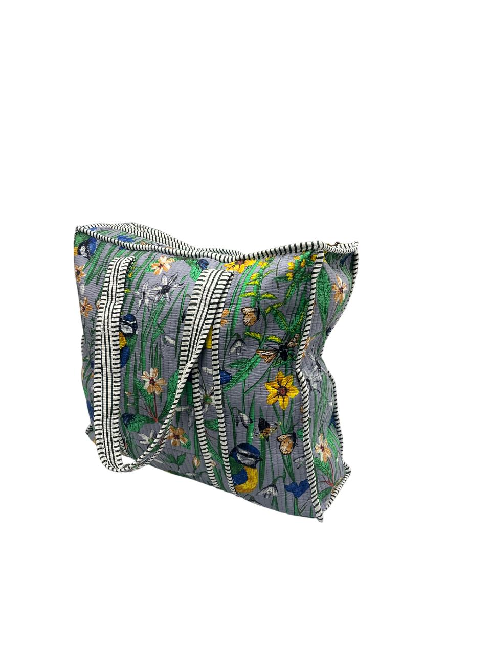 Cotton Quilted Reversible Handmade Tote Bags and Zipper Tote Bags with pocket