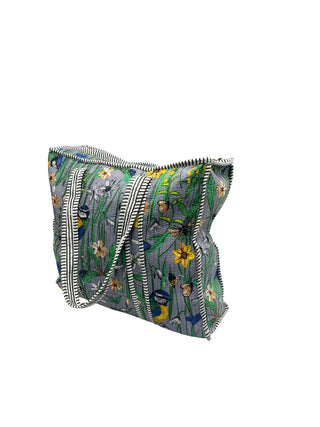 Cotton Quilted Reversible Handmade Tote Bags and Zipper Tote Bags with pocket