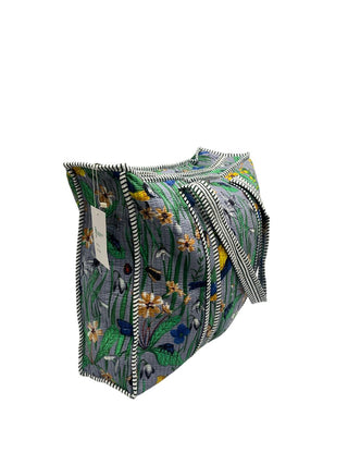 Cotton Quilted Reversible Handmade Tote Bags and Zipper Tote Bags with pocket