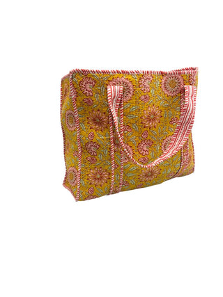 Cotton Quilted Reversible Handmade Tote Bags and Zipper Tote Bags with pocket