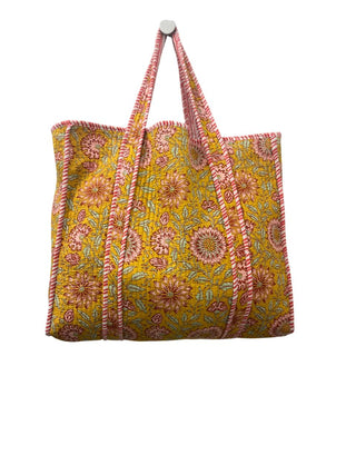 Cotton Quilted Reversible Handmade Tote Bags and Zipper Tote Bags with pocket