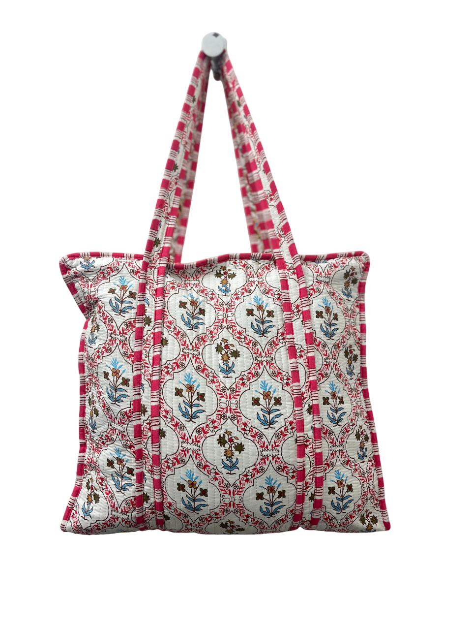 Cotton Quilted Reversible Handmade Tote Bags and Zipper Tote Bags with pocket