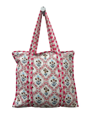 Cotton Quilted Reversible Handmade Tote Bags and Zipper Tote Bags with pocket