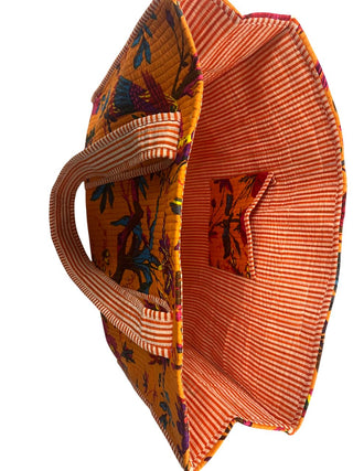 Cotton Quilted Reversible Handmade Tote Bags and Zipper Tote Bags with pocket