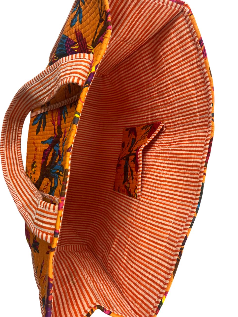 Cotton Quilted Reversible Handmade Tote Bags and Zipper Tote Bags with pocket