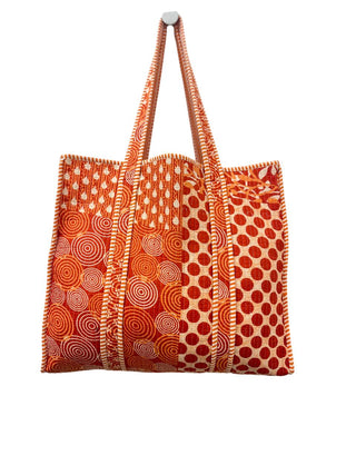 Cotton Quilted Reversible Handmade Tote Bags and Zipper Tote Bags with pocket
