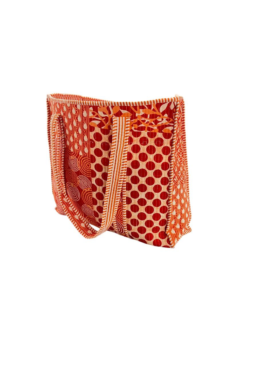 Cotton Quilted Reversible Handmade Tote Bags and Zipper Tote Bags with pocket