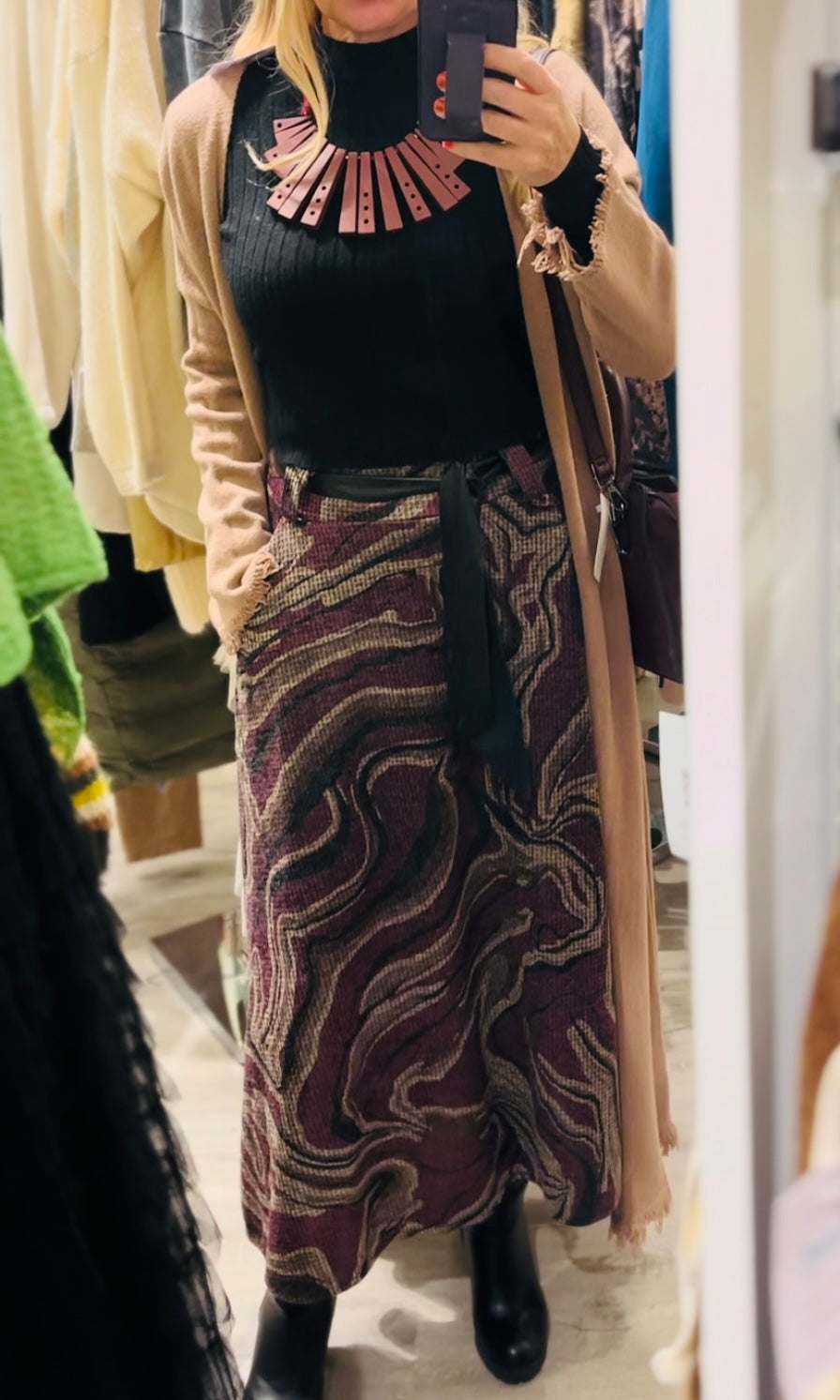 Rosa Long Skirt with Tie