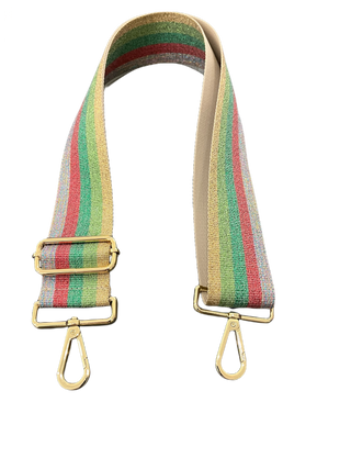 Bodinna striped Glitter Bag Strap-Made in Italy
