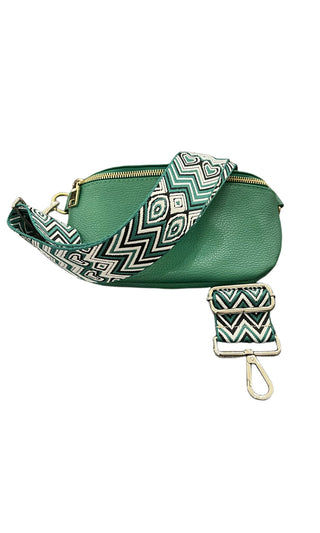 Bodella green leather hip bag- made in Italy