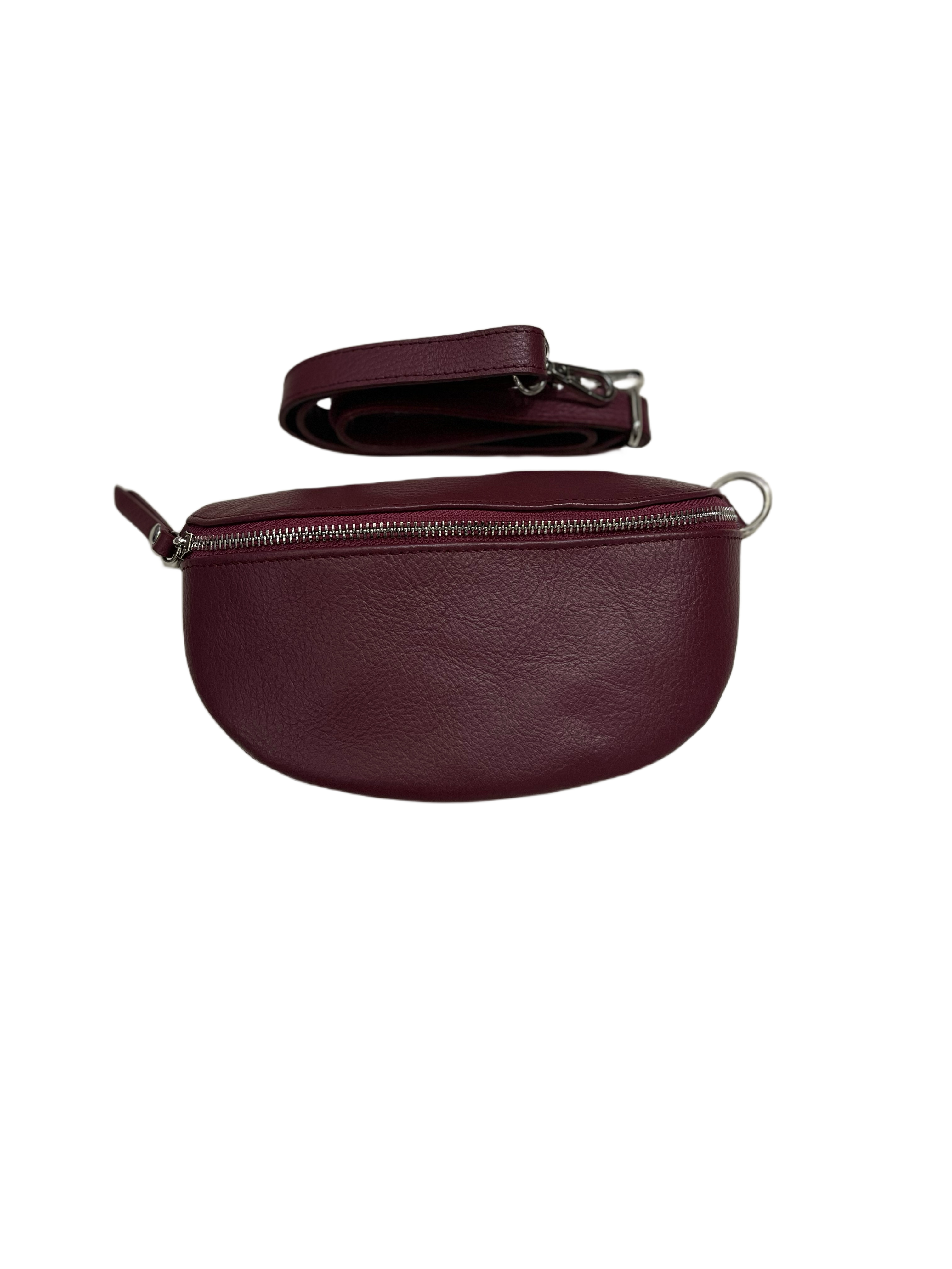Bodella Bordeau genuine leather hip bag-made in Italy