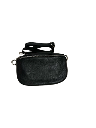 Bodella Black Large Genuine Leather Hip Bags- Made in Italy