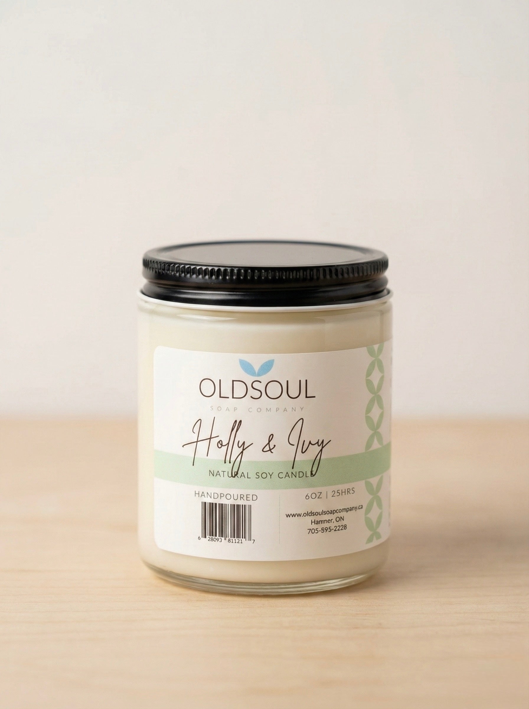 Holly & Ivy Soy Wax Candle- 6 Oz