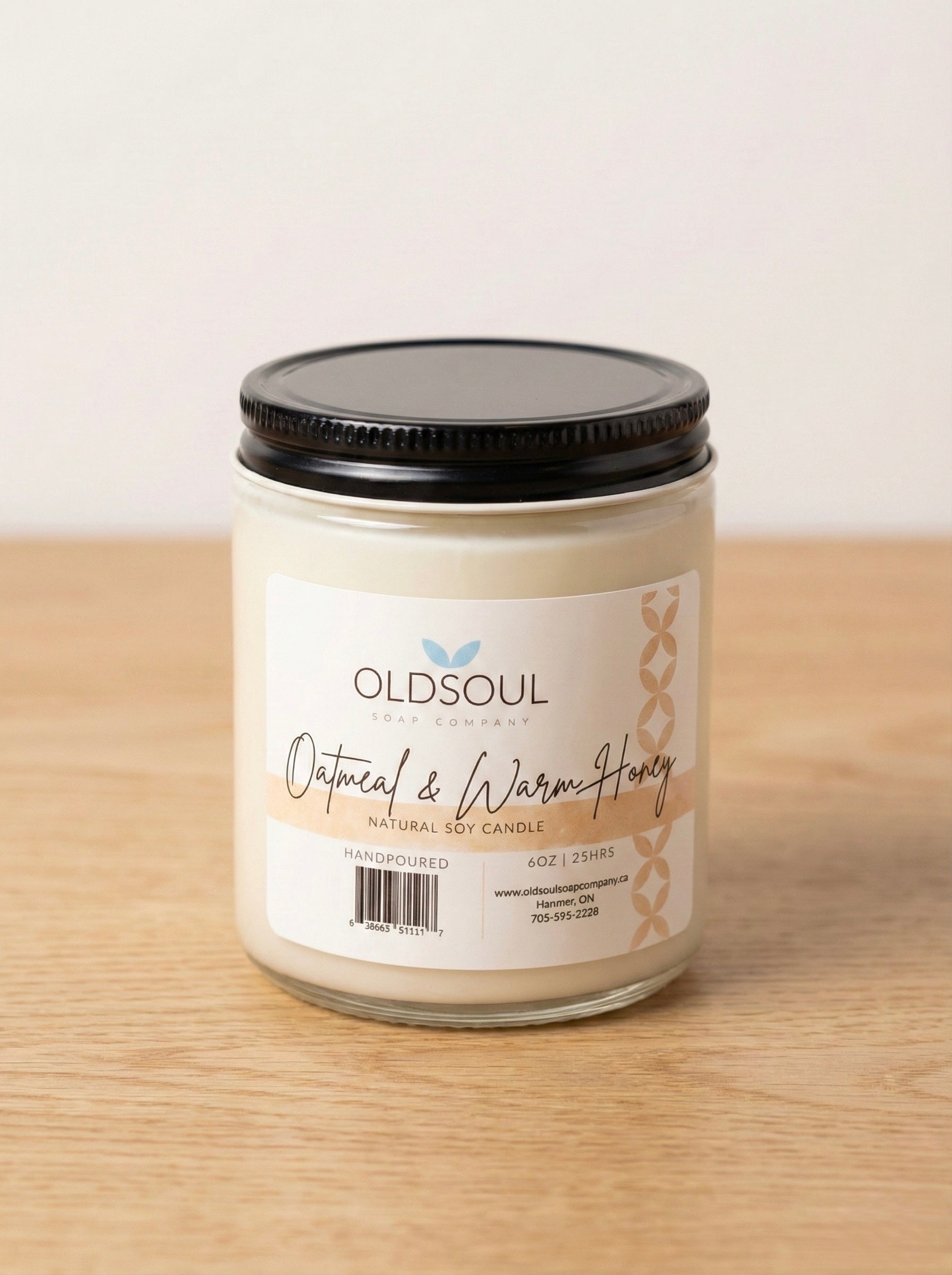 Oatmeal & Warm Honey Soy Candle- 6 Oz