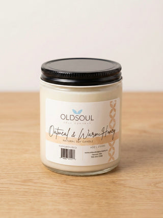 Oatmeal & Warm Honey Soy Candle- 6 Oz