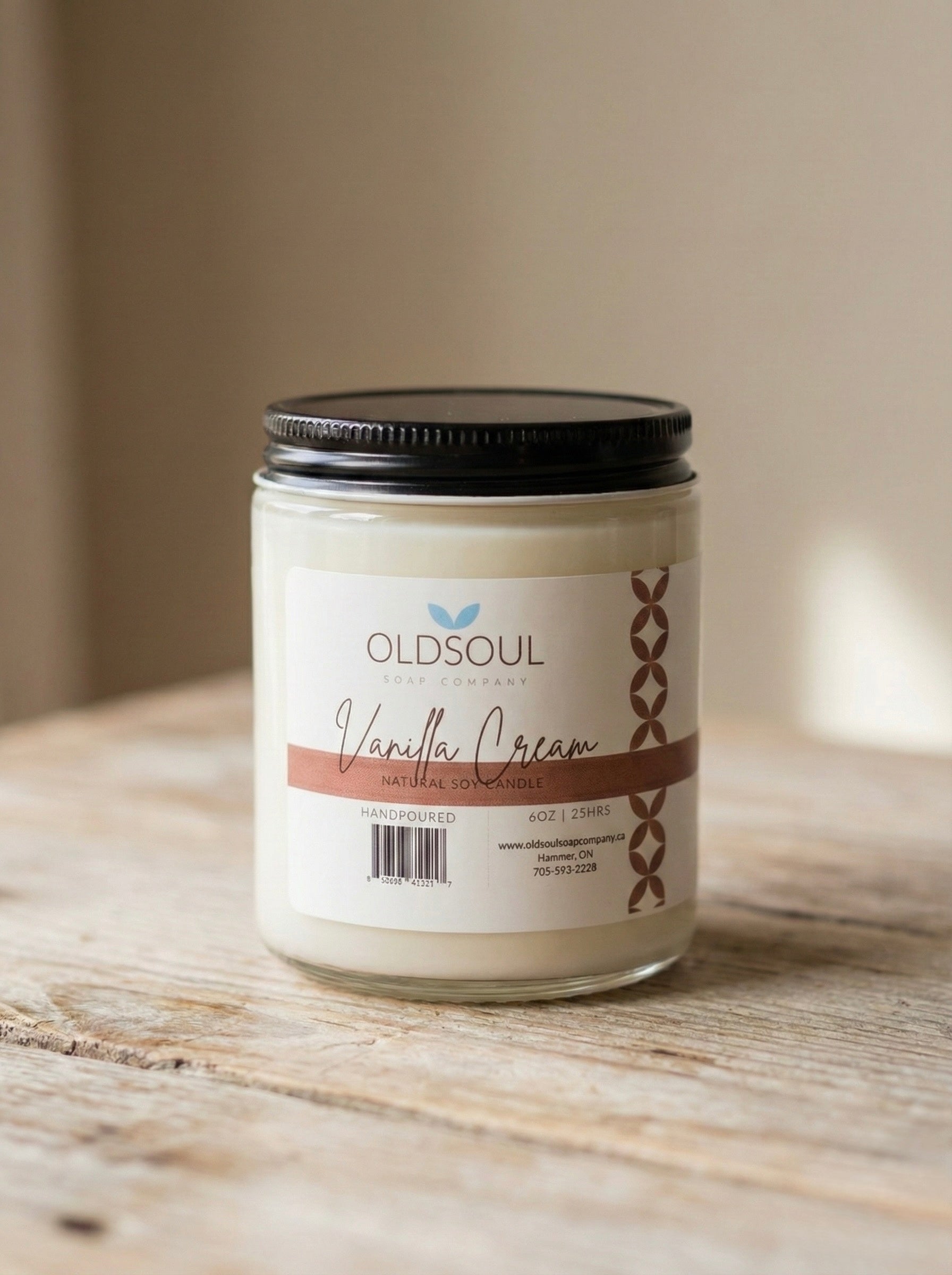 Vanilla Cream Soy Candle- 6 Oz