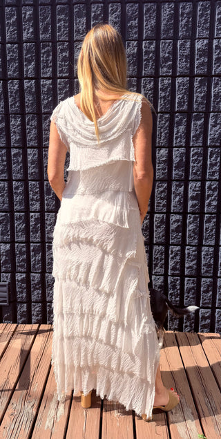 Sand Pedal Silk Long dress