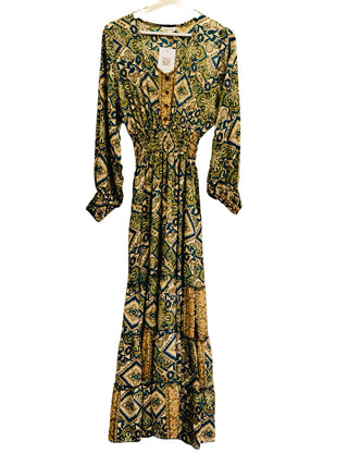 Chantel Moss Long Sleeve Silk Dress