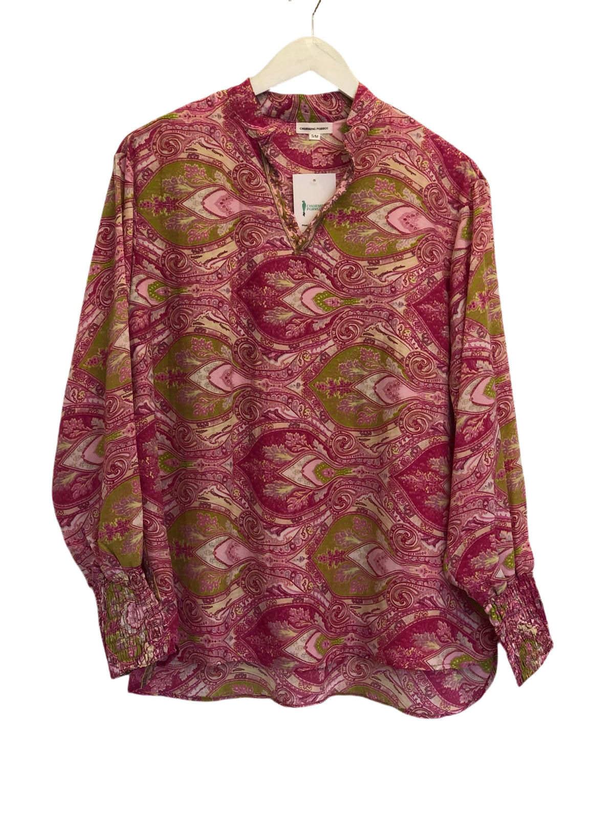 Lindon Cherry Silk Blouse