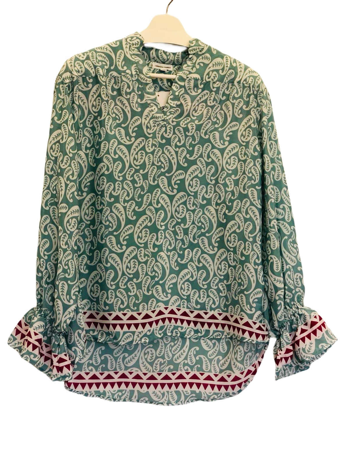 Winchester Mint Paisley Silk Blouse