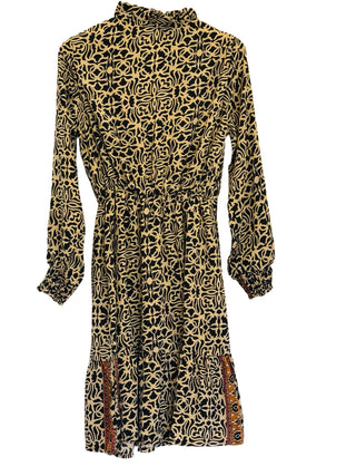 Winona Black Silk Long sleeve dress