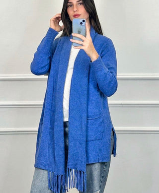 Sophia Fringed Sweater with Pockets