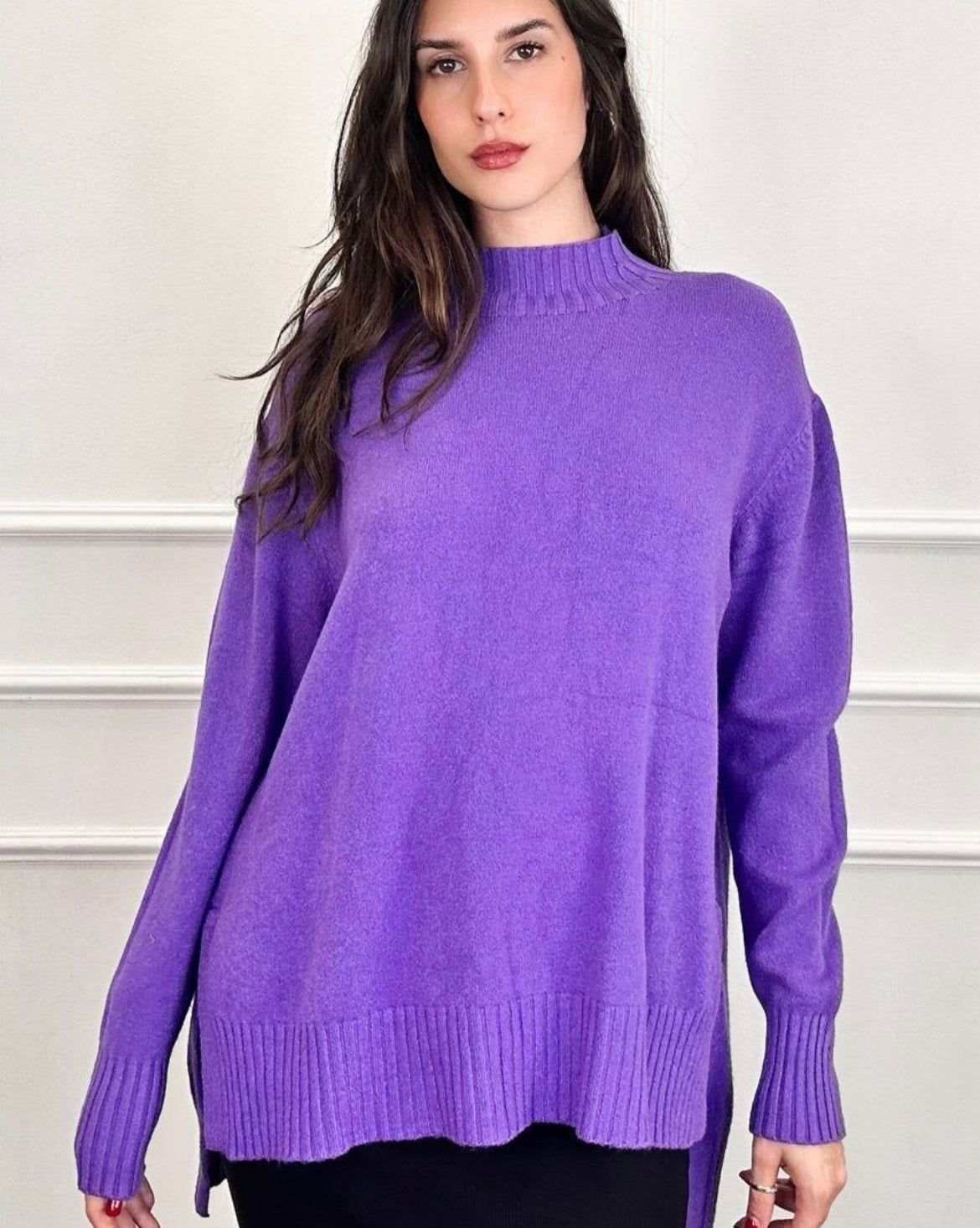 Daniella Knit Mock Oversized Sweater