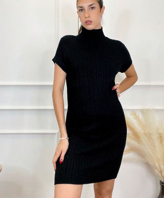 Blaire Knitted Mock Short Sleeve Dress