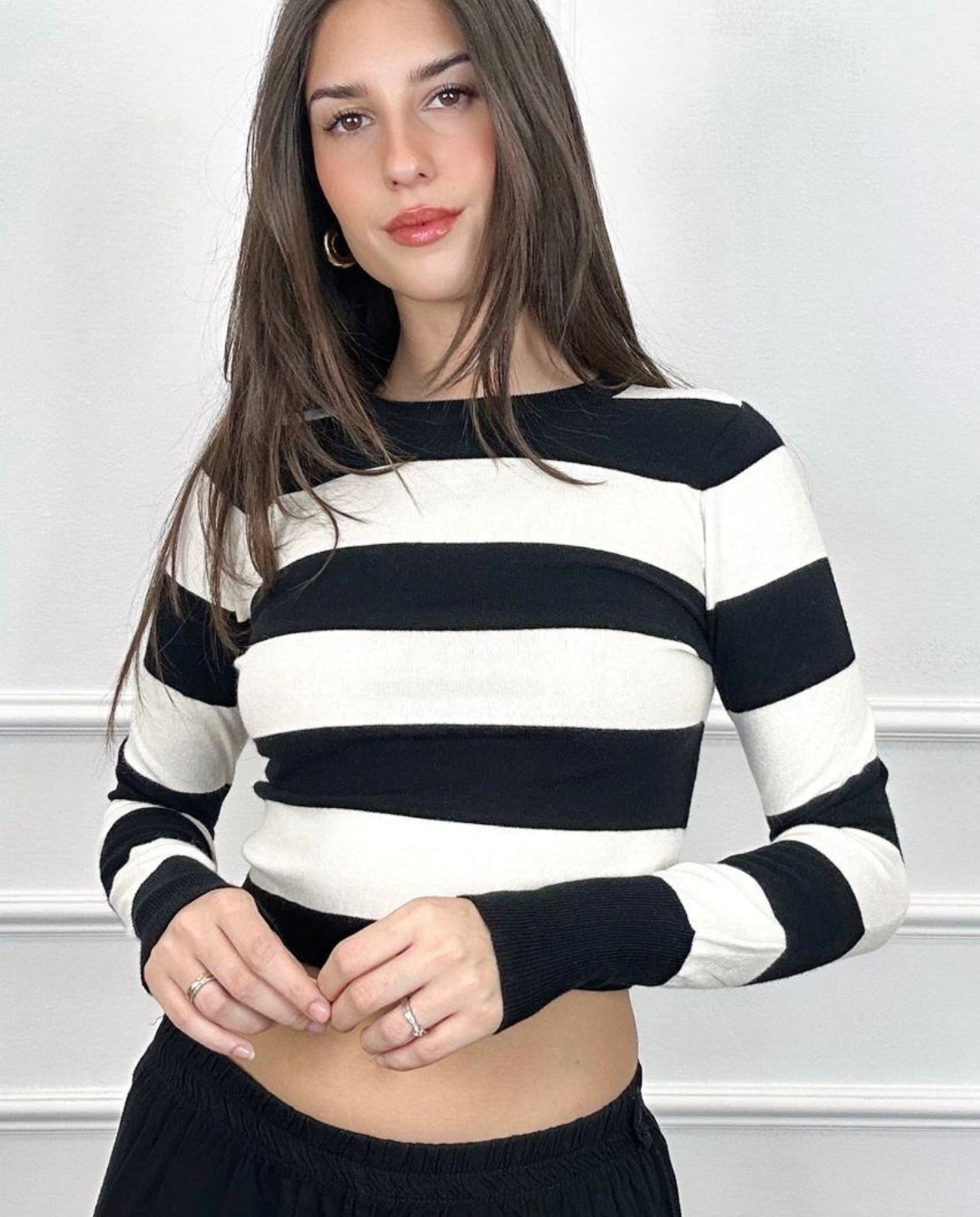 Stella Cropped Striped sweater