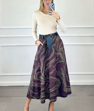 Rosa Long Skirt with Tie