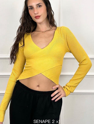 Kelly Criss Cross knit Top