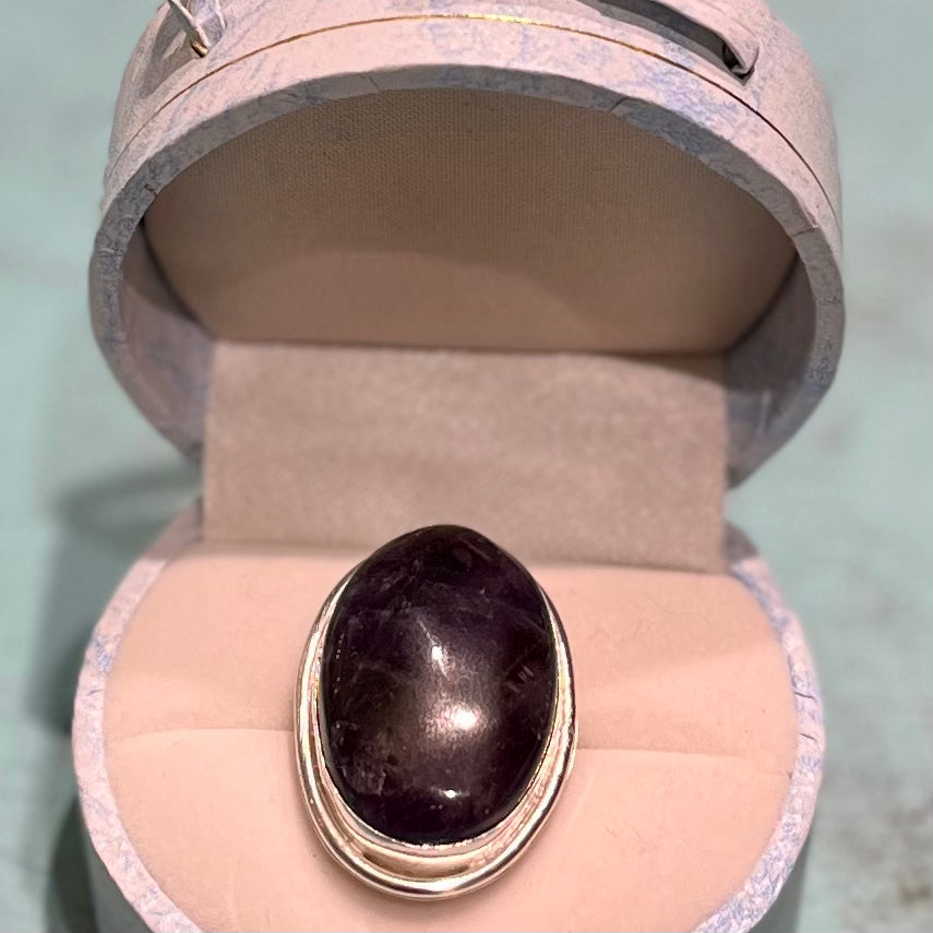 Hematite Semi Prescious Stone Ring