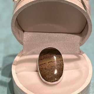 Tigers Eye Semi Prescious Stone Ring