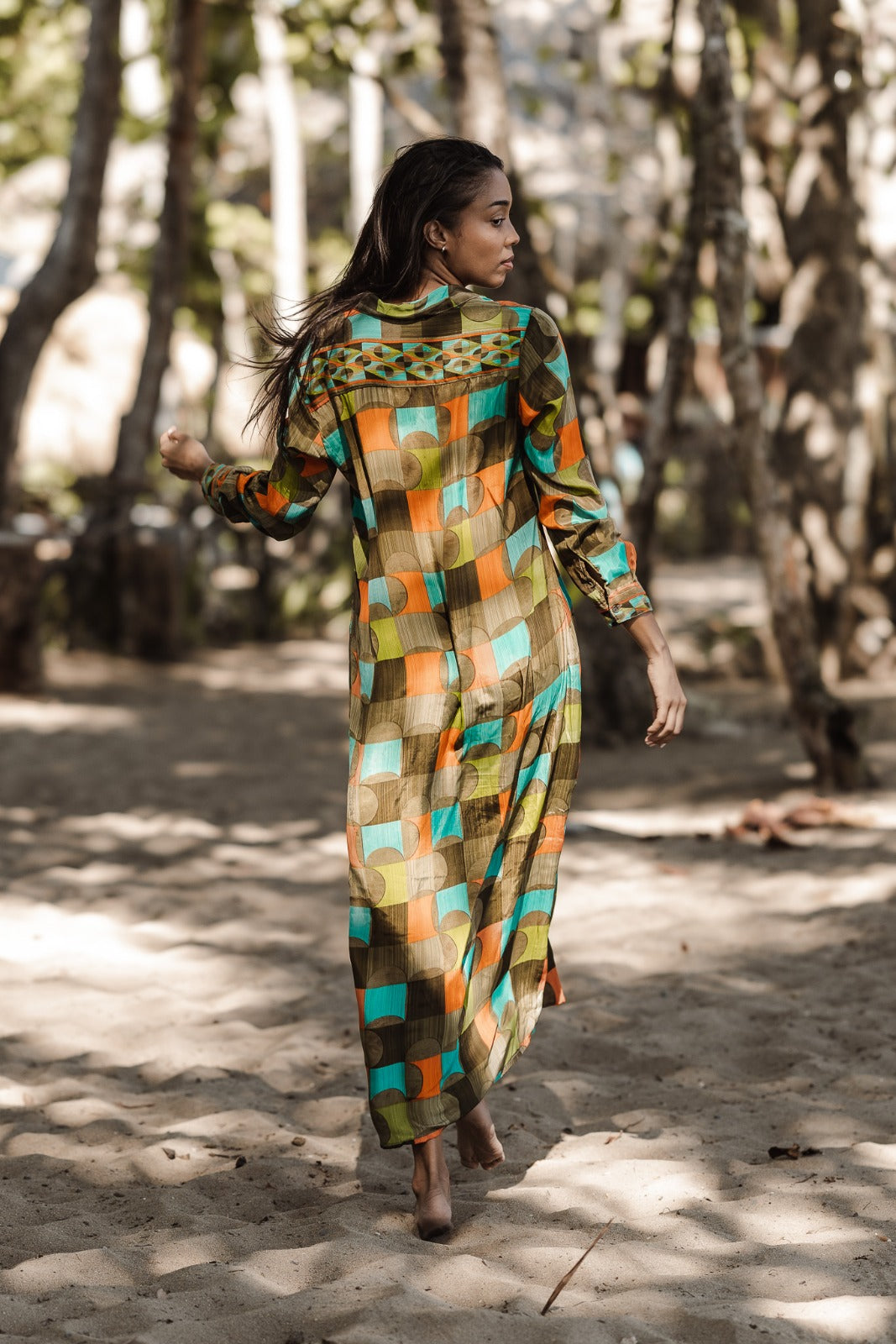 VALENCIA Abstract Silk Dress