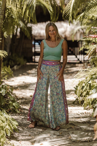 Mykonos Silk Wide Leg Pants