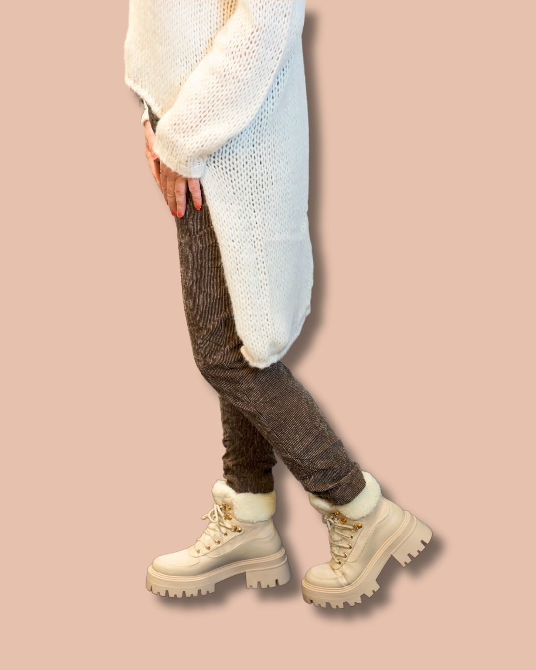 Lola Knit Hi Low Cardigan with hood