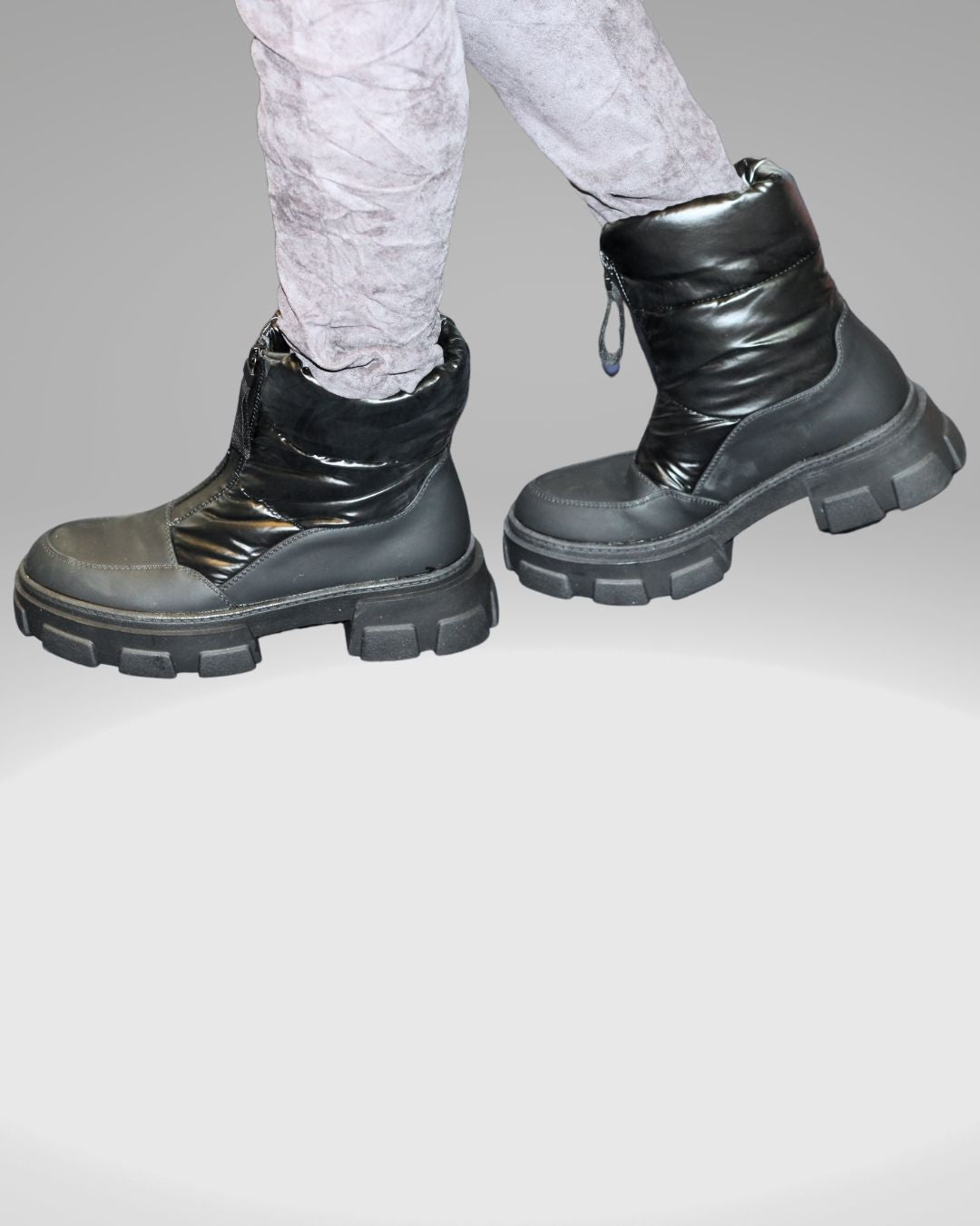 Brimson Black Zip up Rubber Boots