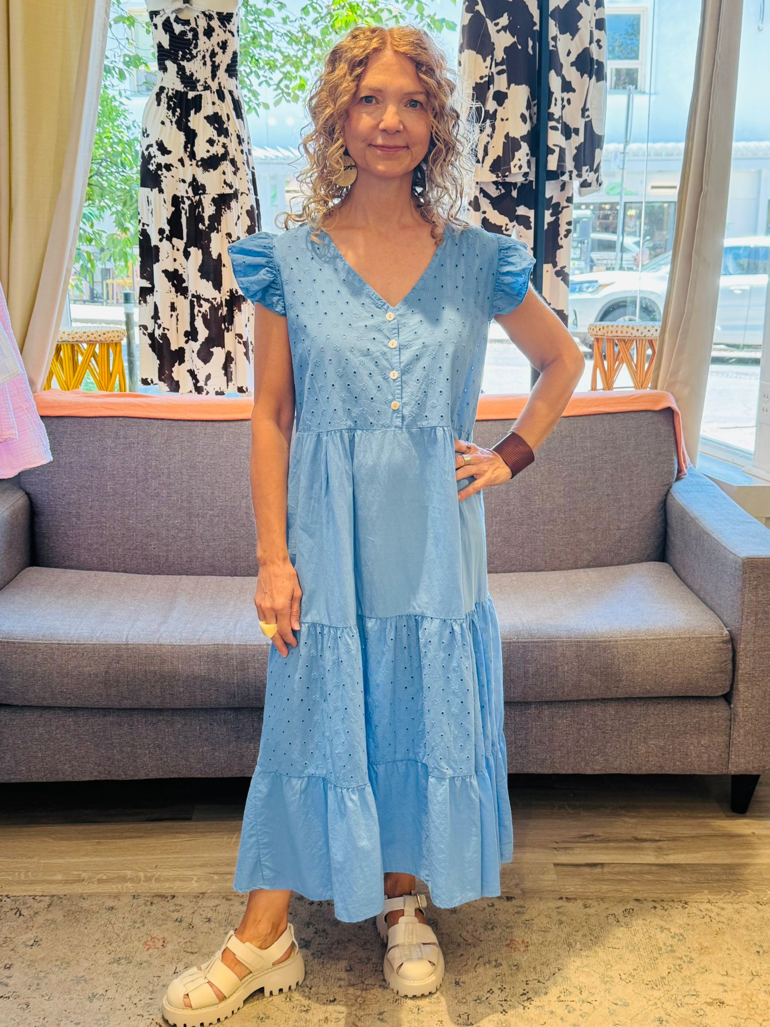 Fiore di Cielo Cotton Dress