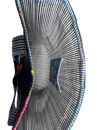 Floral & Striped Reversible Quilted Tote