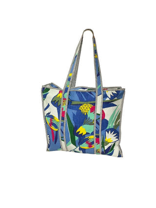 Tropical Breeze Reversible Quilted Tote Bag