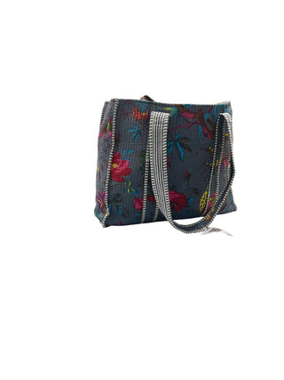 Midnight Bloom Reversible Quilted Tote Bag