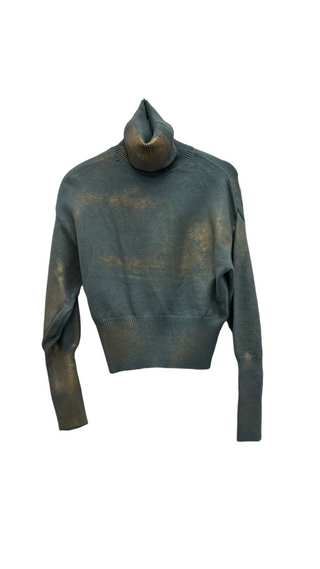 Skyler Gold Painted Turtleneck Knitted sweater