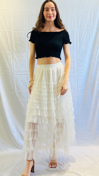 Molly Tulle Skirt Cream