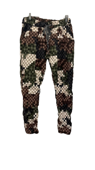 Chenee Super stretched Faux Suede Joggers- made in Italy