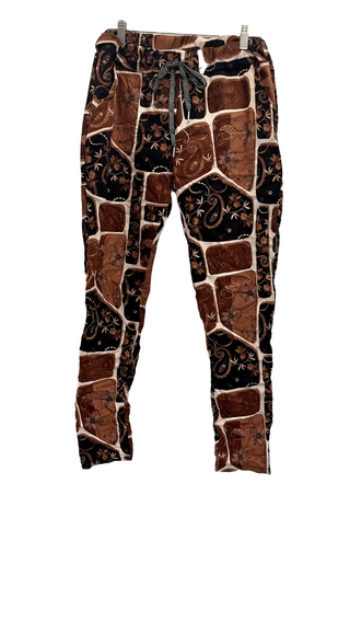 Lucia Faux Suede Very Stretchy Joggers - Made in Italy